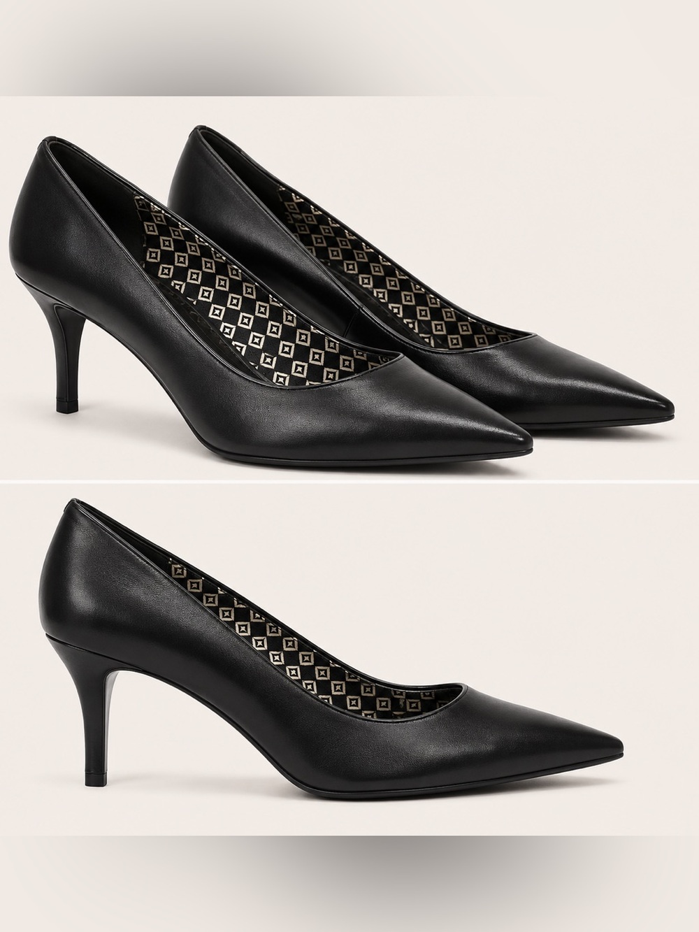 Black Pointed-Toe Women's Heels - Sleek Professional Pumps